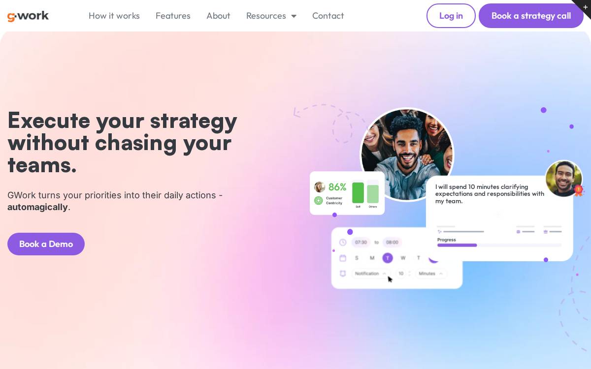 Gwork website preview
