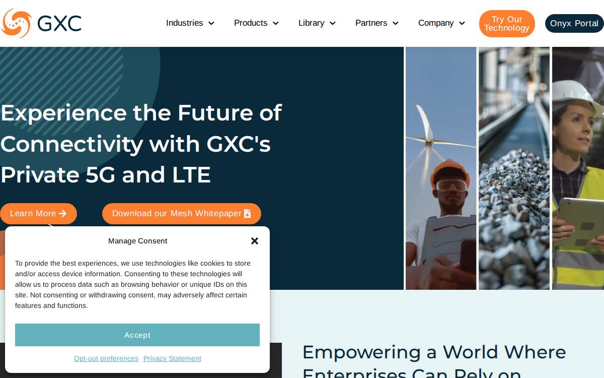 Gxc website preview