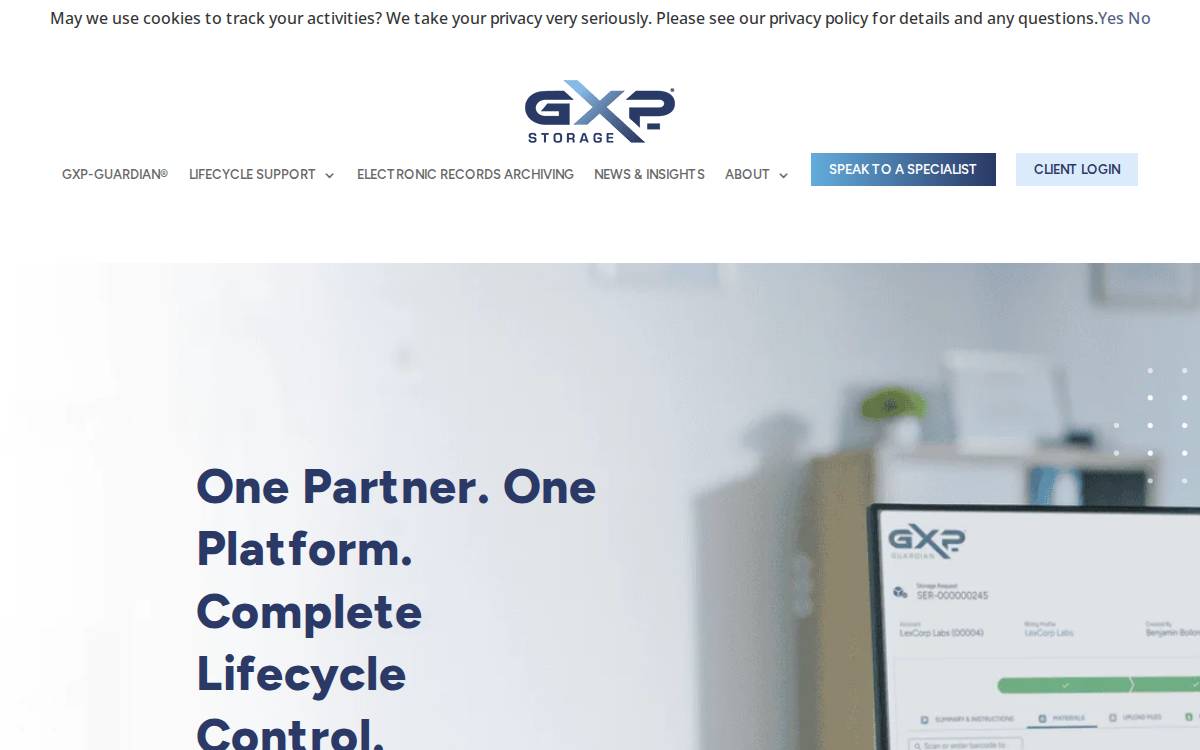 GXP-Storage website preview