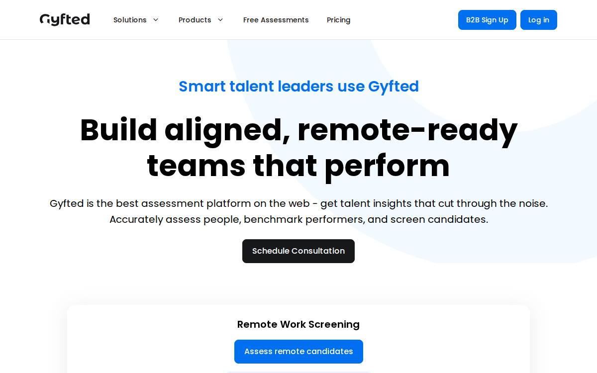 Gyfted website preview