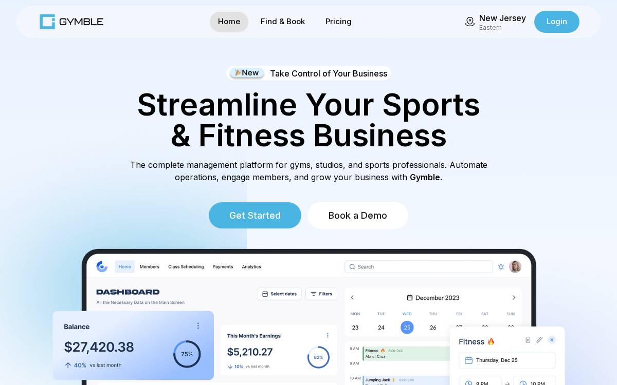 Gymble website preview