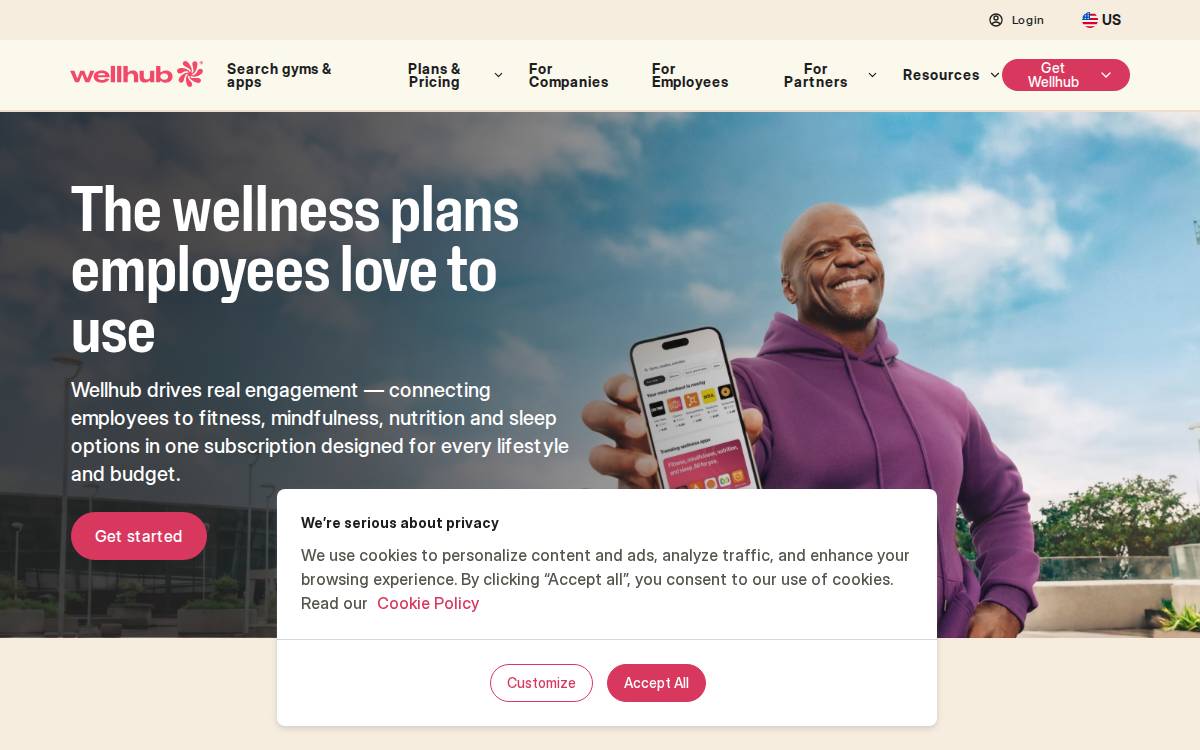 Gympass website preview
