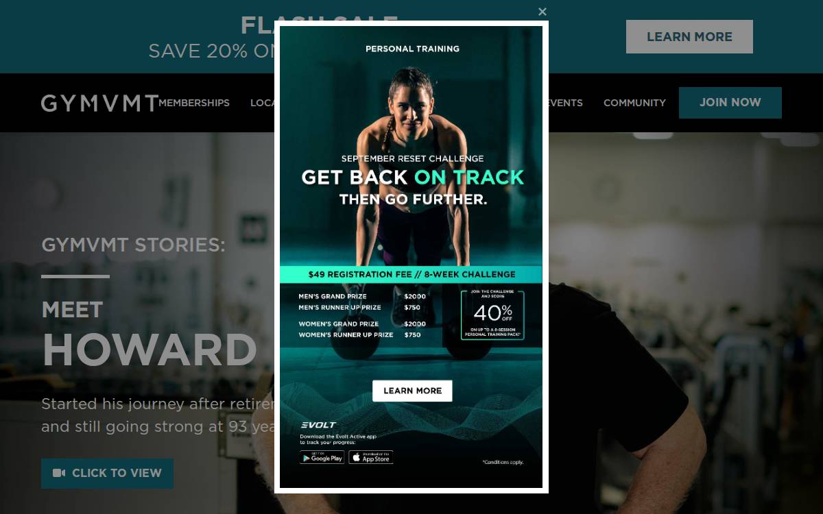 Gymvmt website preview