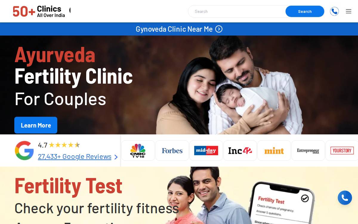 gynoveda website preview