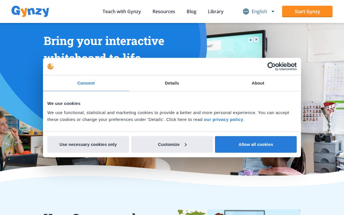Gynzy website preview