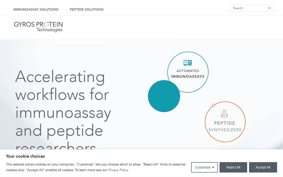 Gyrosproteintechnologies website preview