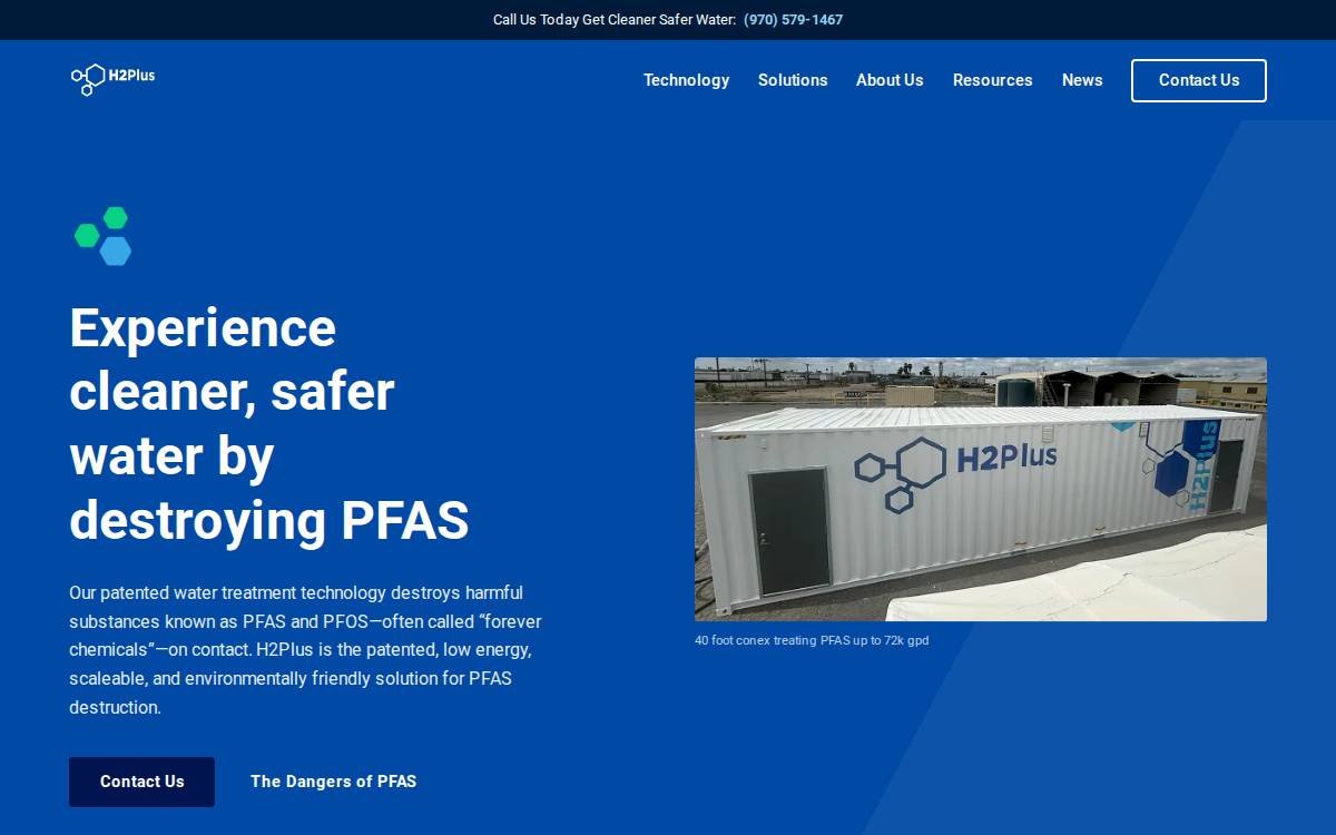 H2Plus website preview
