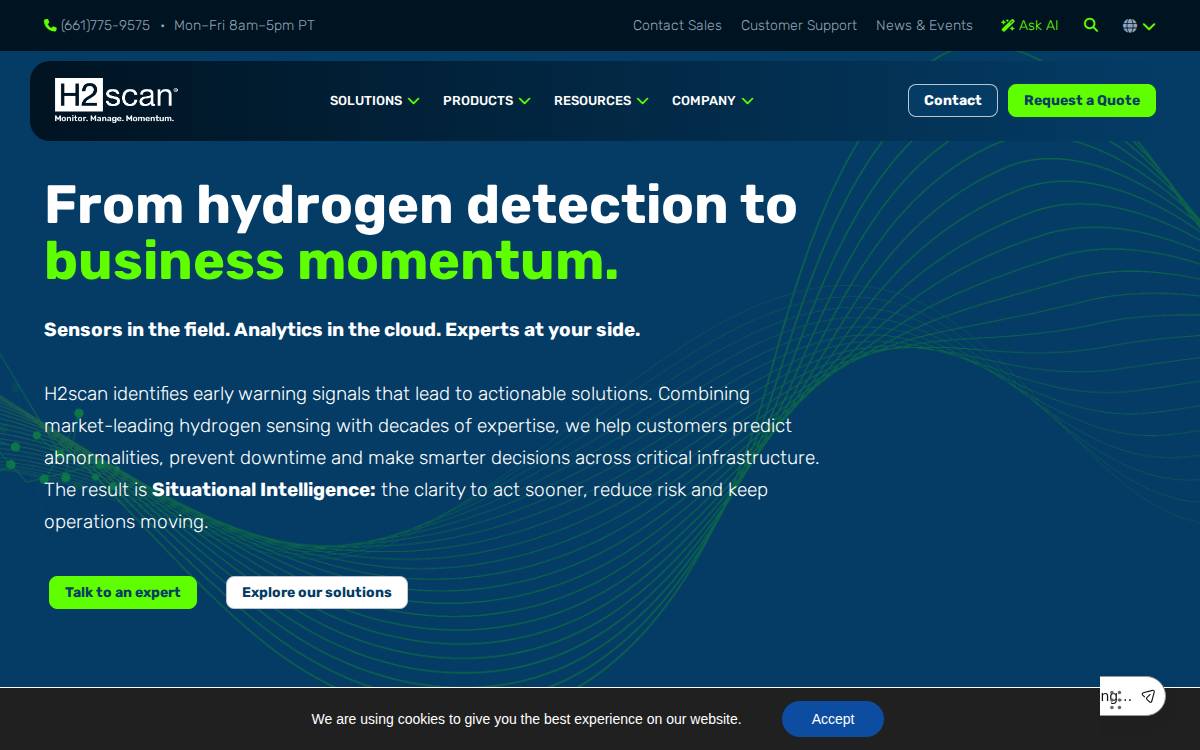 H2Scan website preview