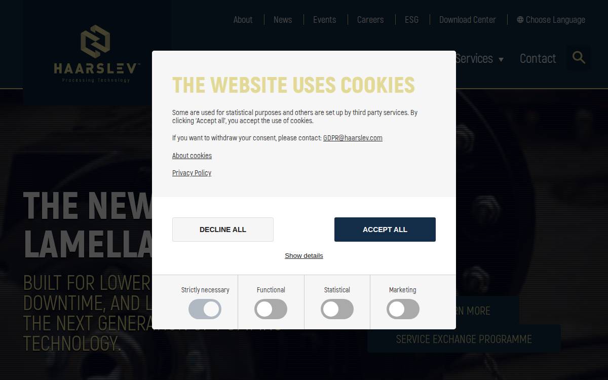 Haarslev website preview