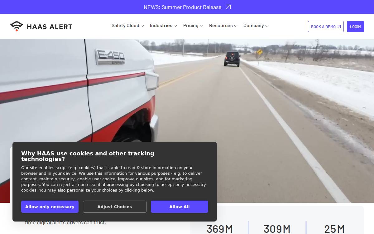 HAAS Alert website preview