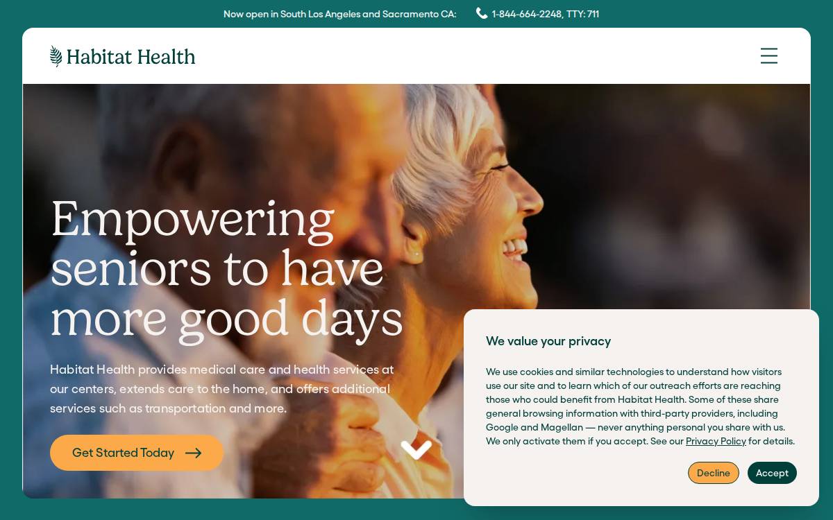 Habitat Health website preview