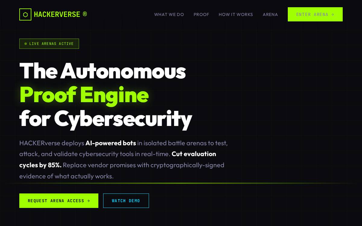 HACKERverse website preview