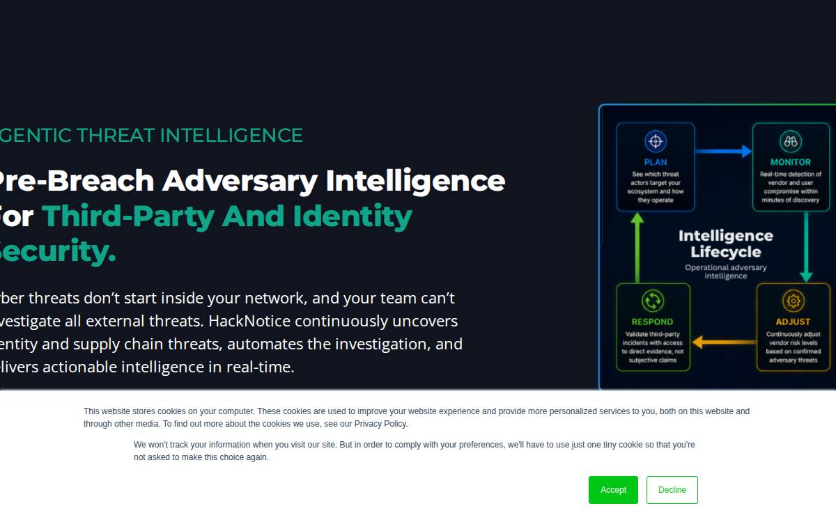 Hack Notice website preview