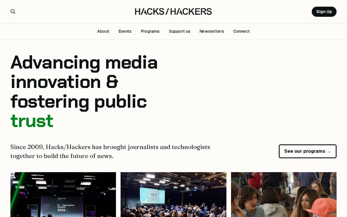 Hacks/Hackers website preview