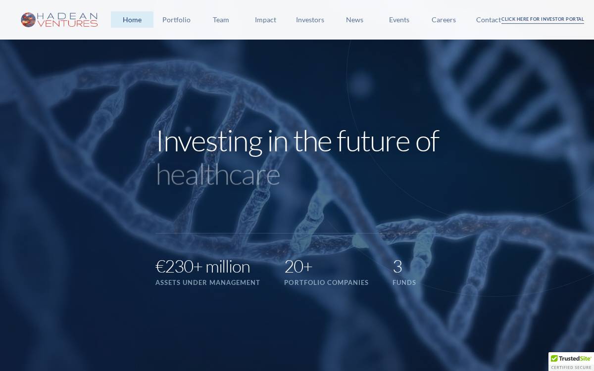 Hadean Ventures website preview