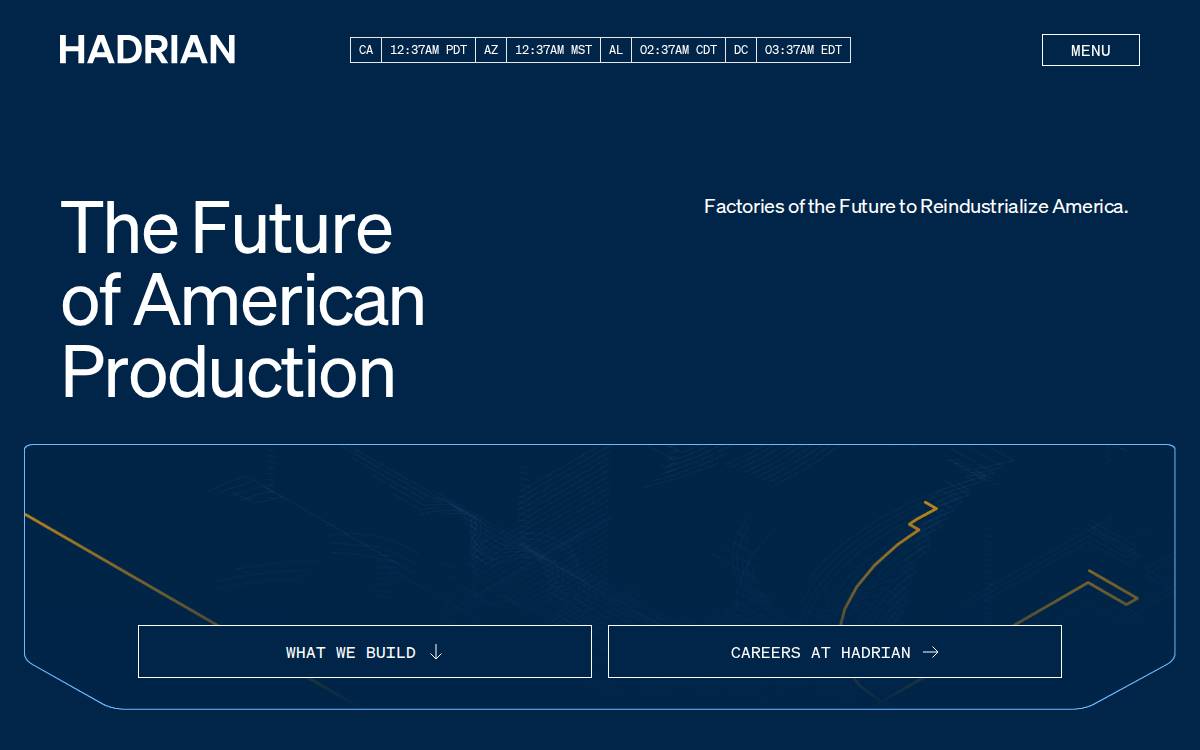 Hadrian website preview