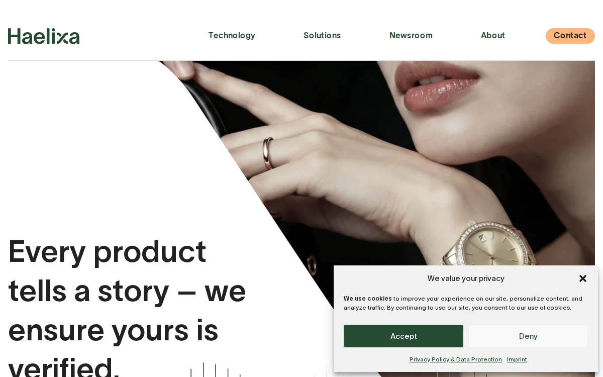 Haelixa website preview