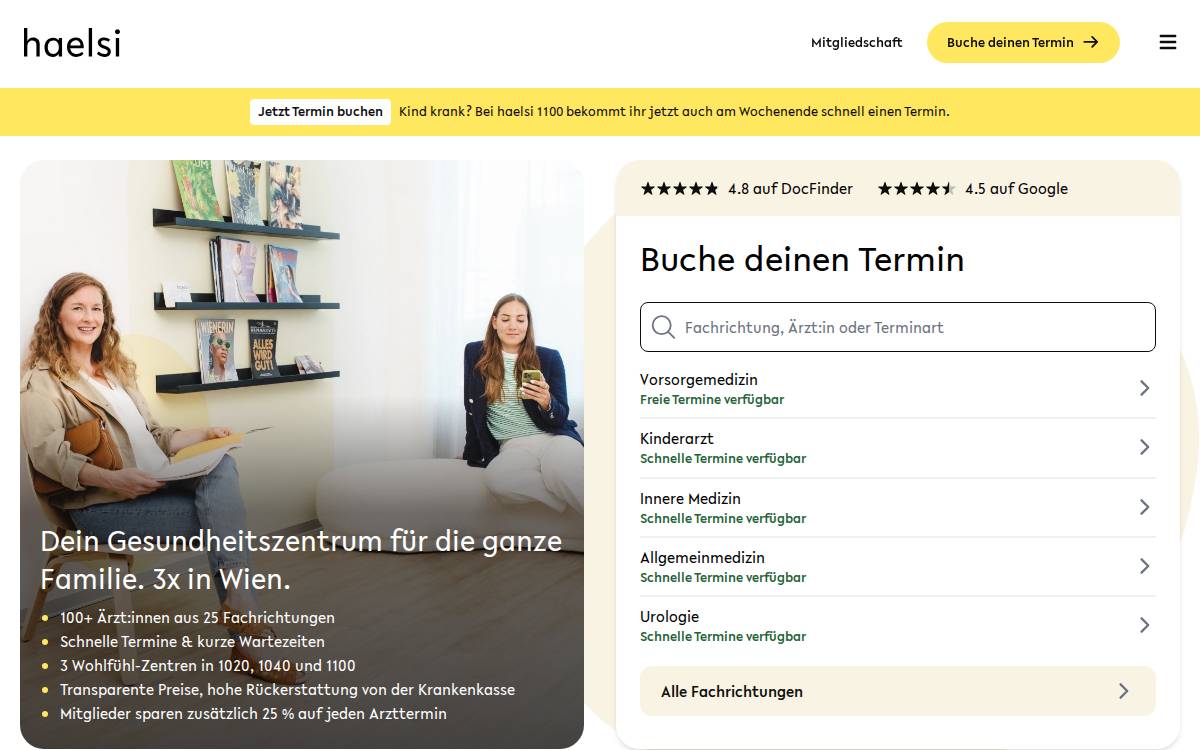 haelsi website preview