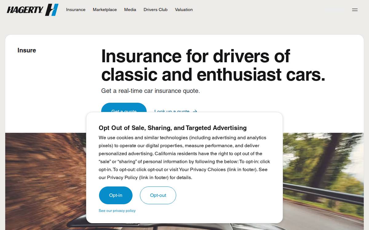 Hagerty website preview