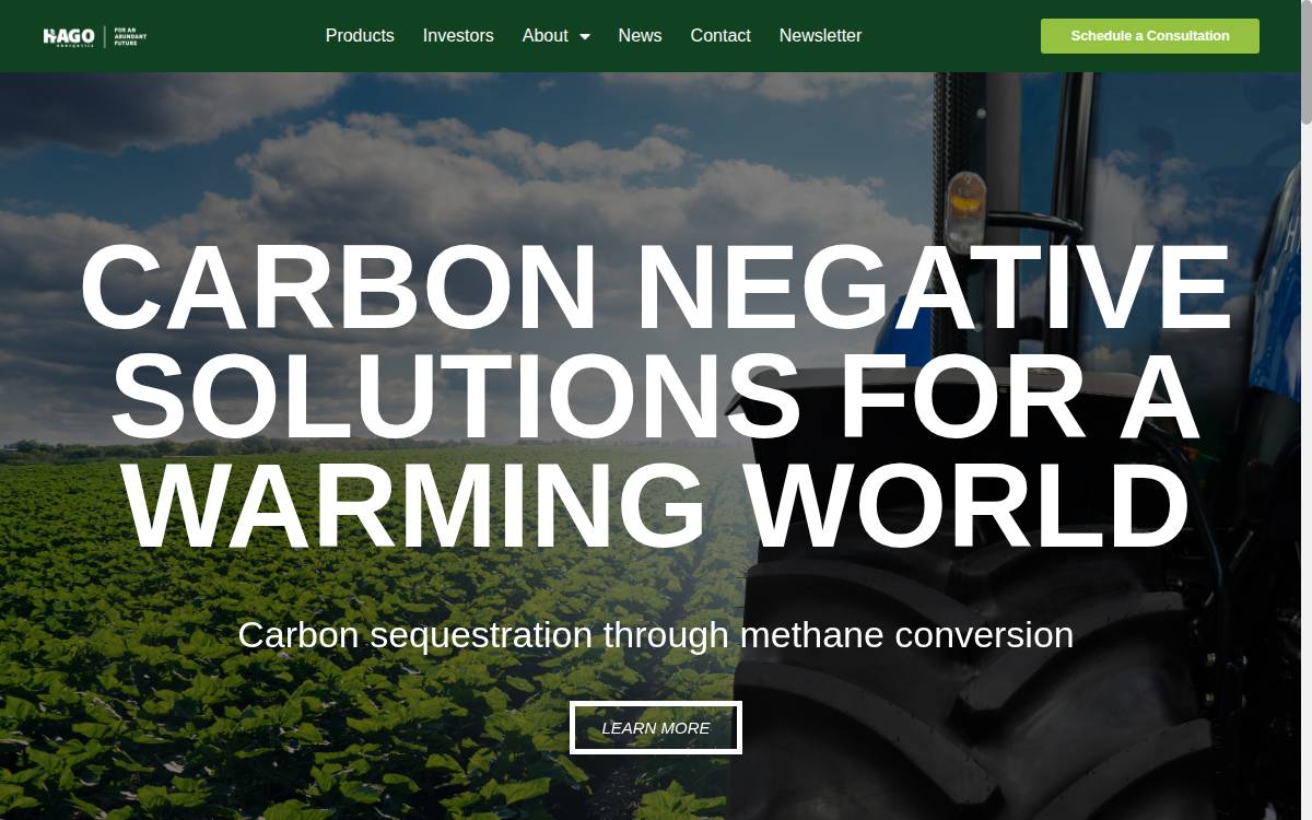 Hago Energetics website preview
