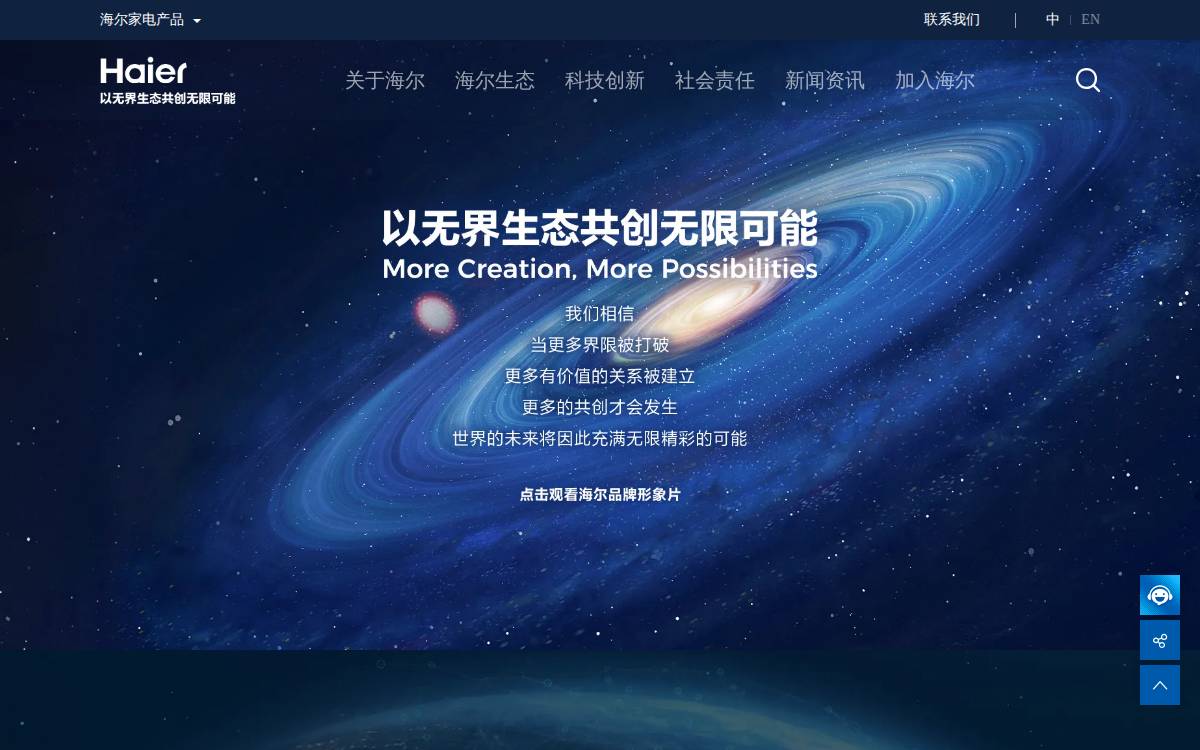 Haier India website preview