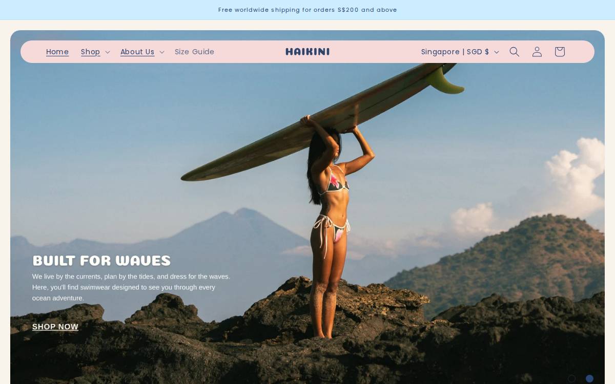 Haikini website preview