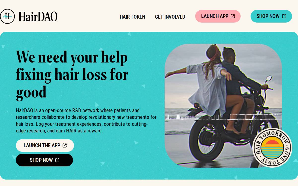 HairDAO website preview