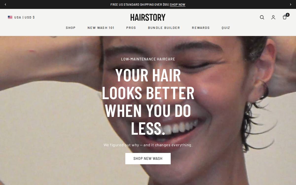 Hairstory website preview