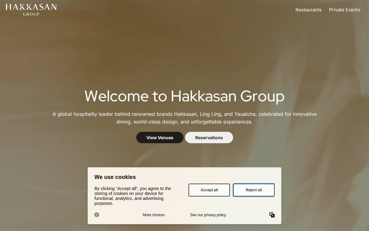 Hakkasan Group website preview