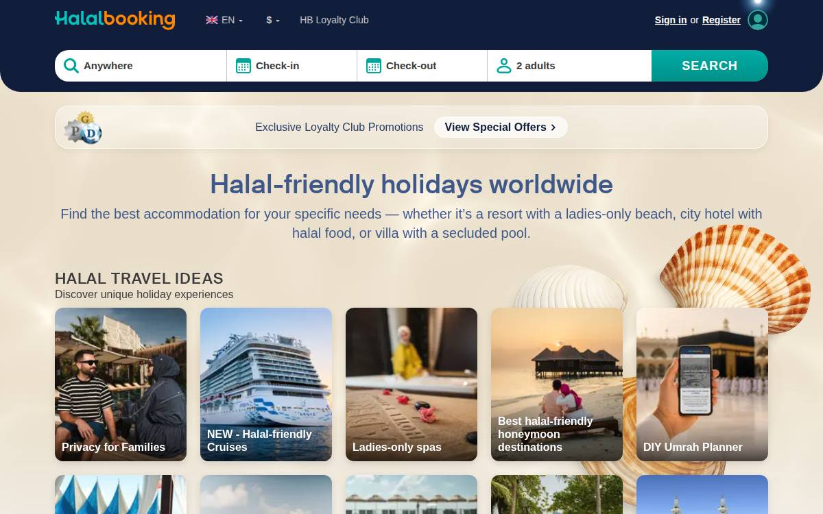 Halalbooking website preview