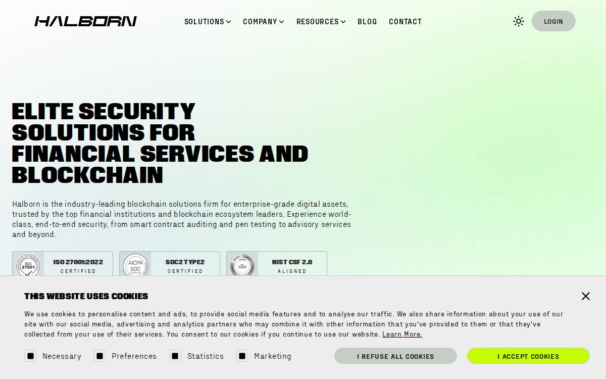 Halborn website preview