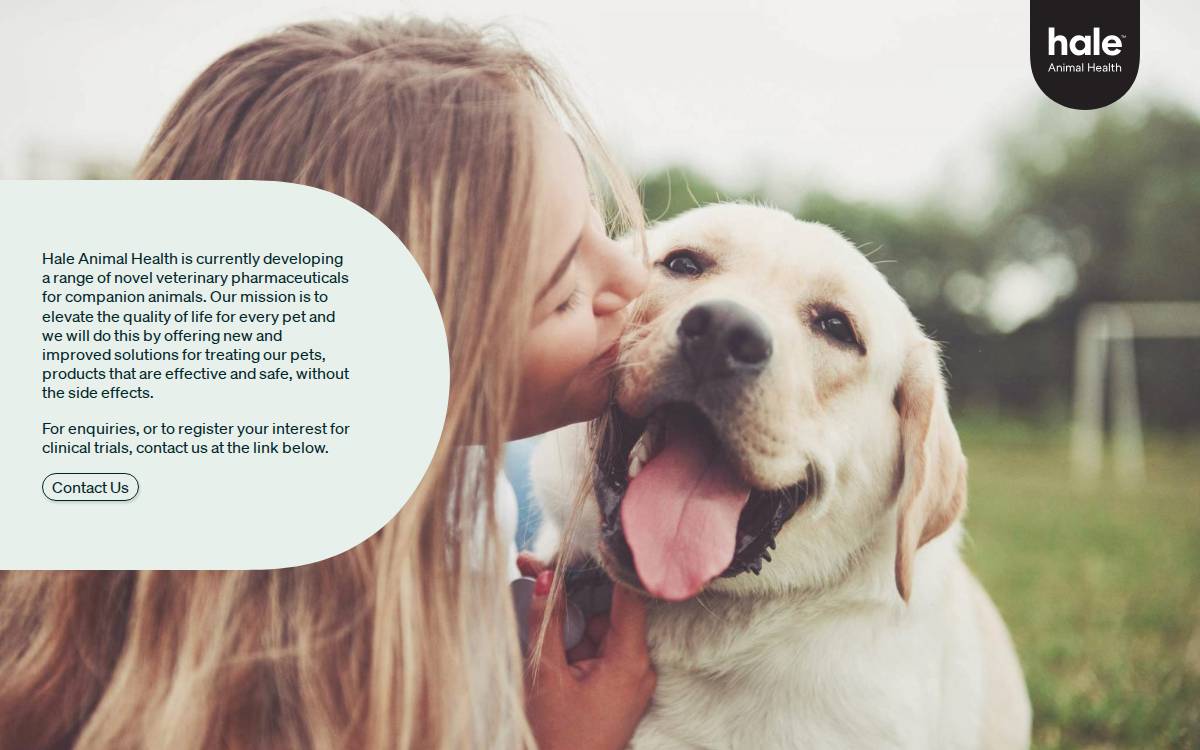 Hale Animal Health website preview
