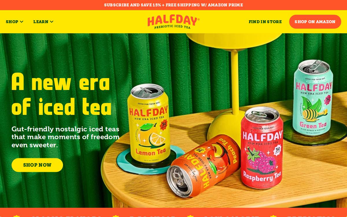 Halfday Iced Tea website preview