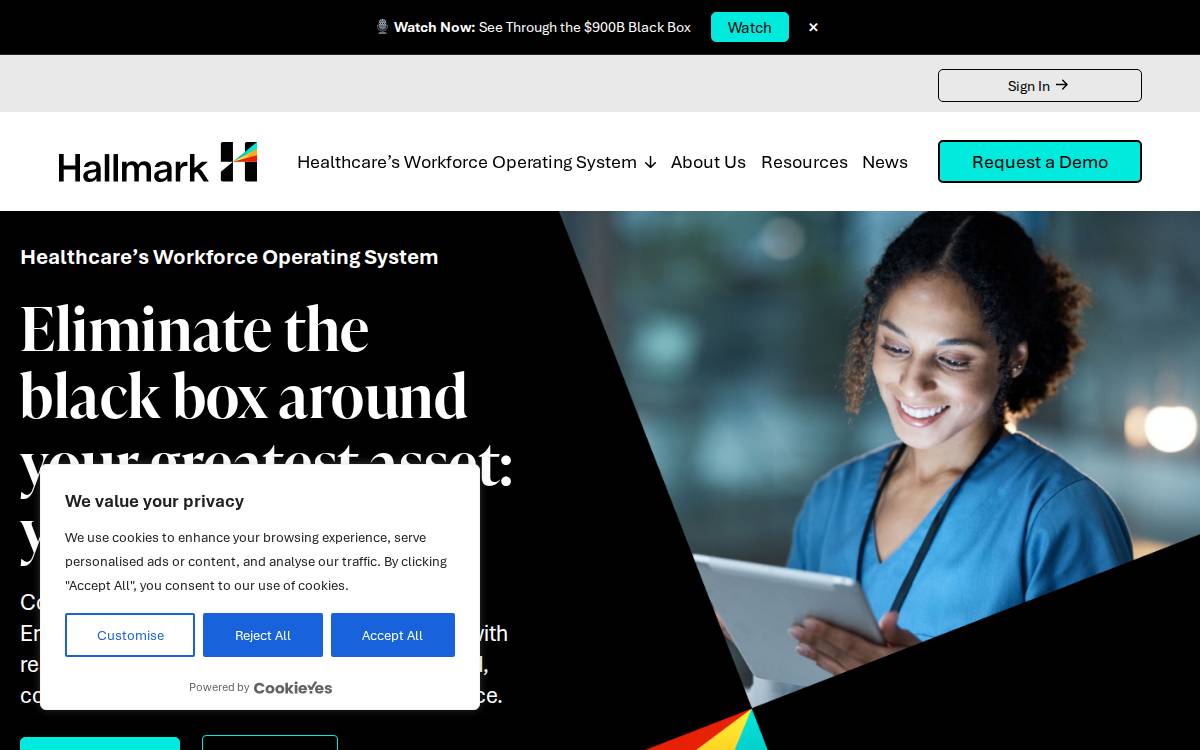 Hallmark Health Care Solutions website preview