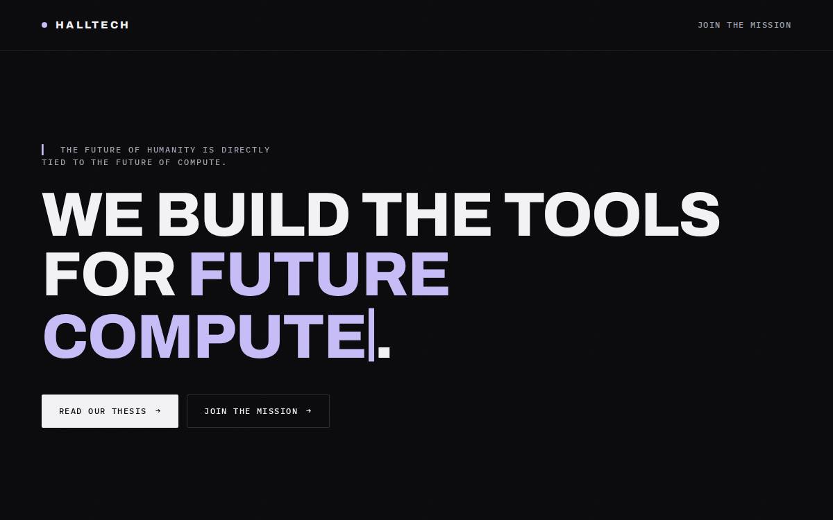 Halltech website preview