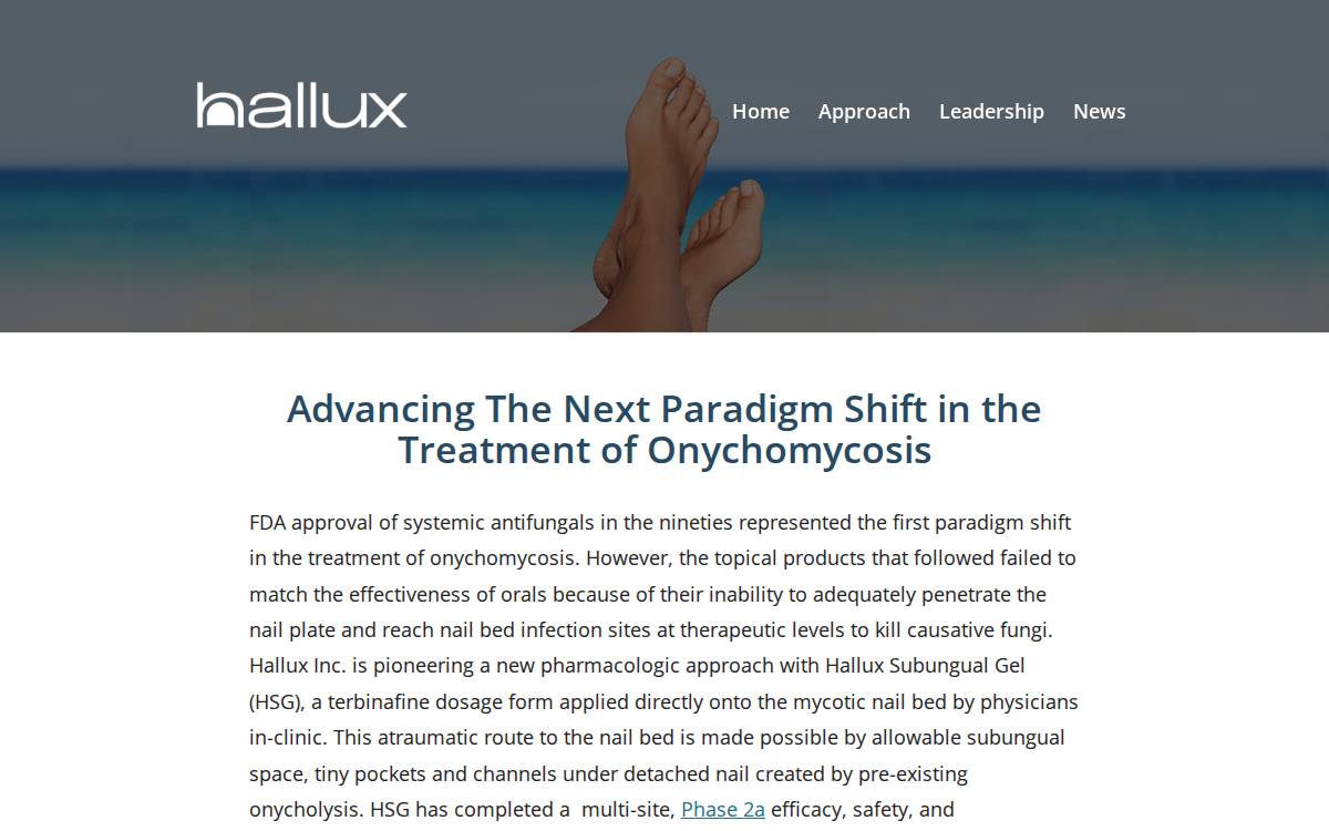 Hallux website preview