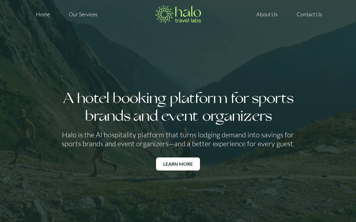 Halo website preview