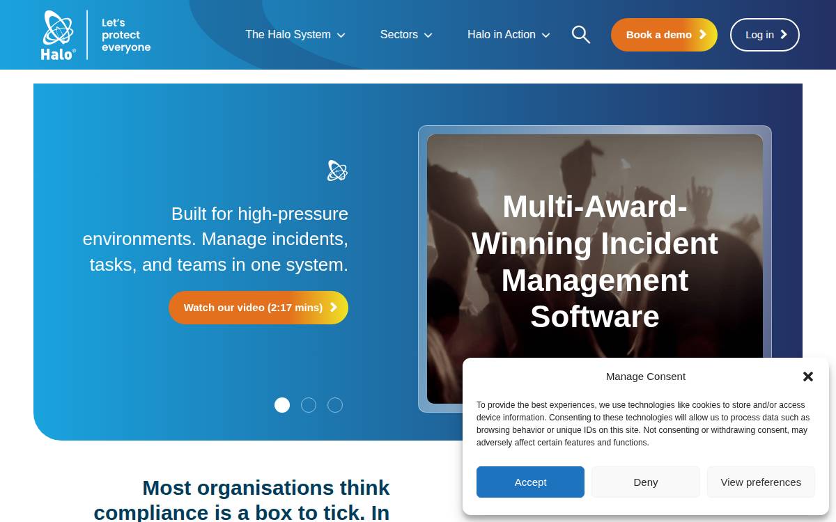 Halo Solutions Seed website preview