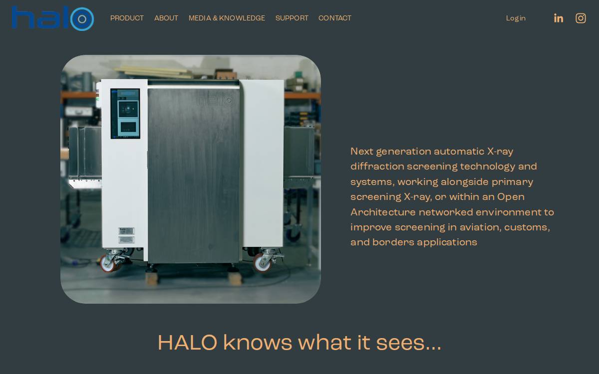 Halo X Ray Technologies website preview
