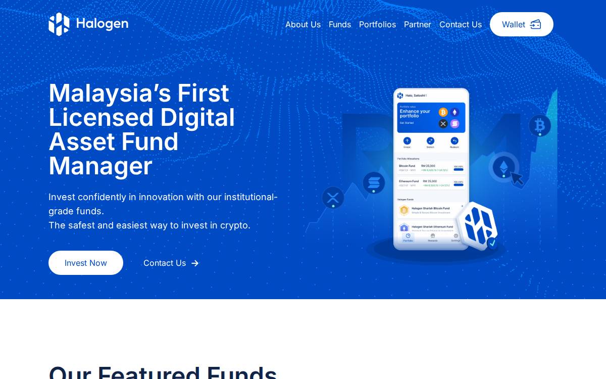 Halogen Capital website preview