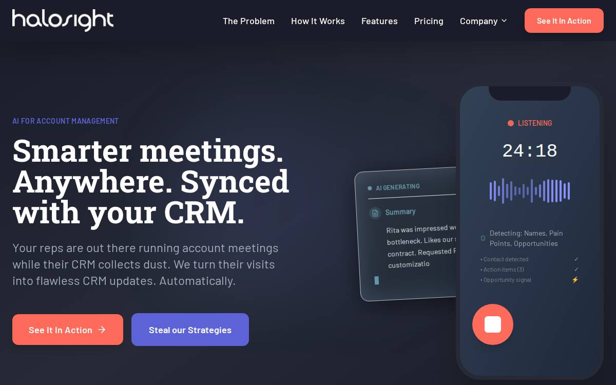 Halosight website preview