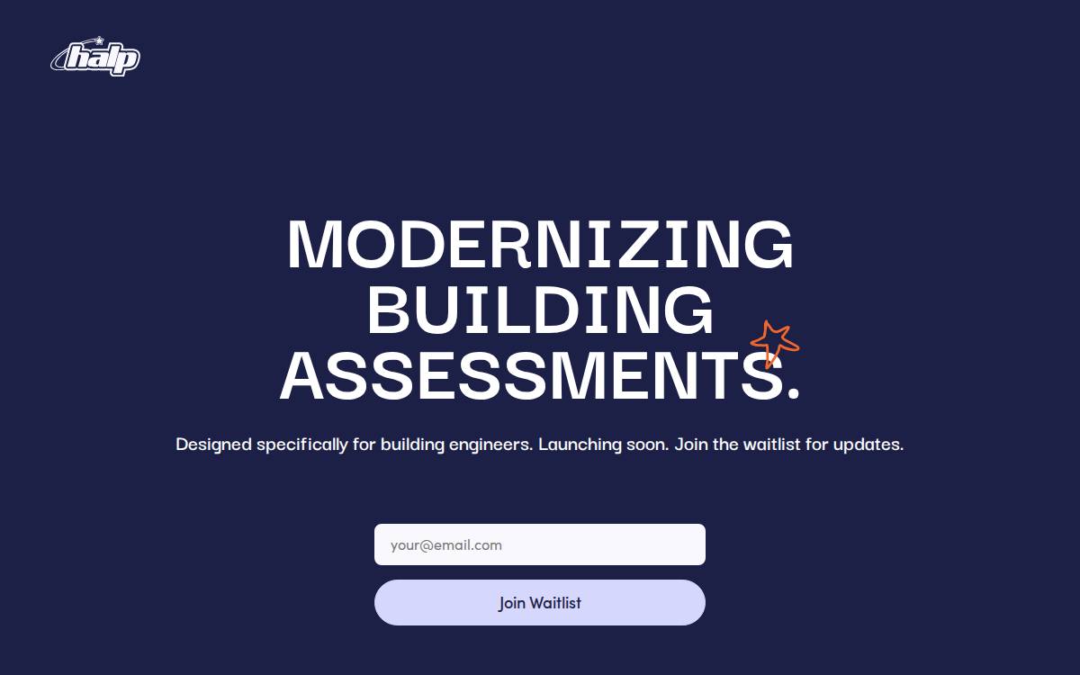 Halp website preview