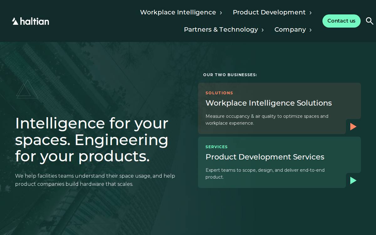 Haltian website preview
