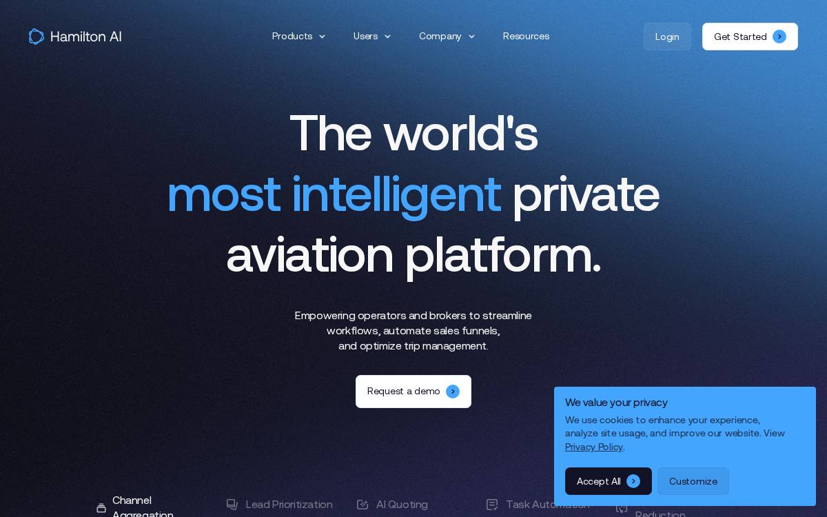 Hamilton AI website preview