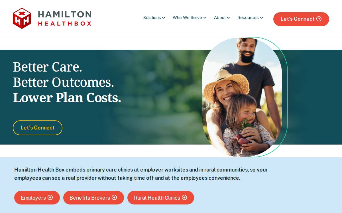 Hamilton Health Box website preview