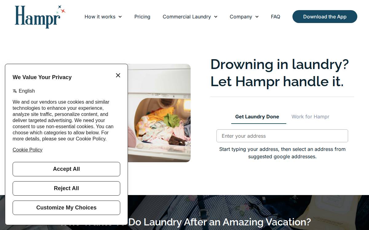 hampr website preview