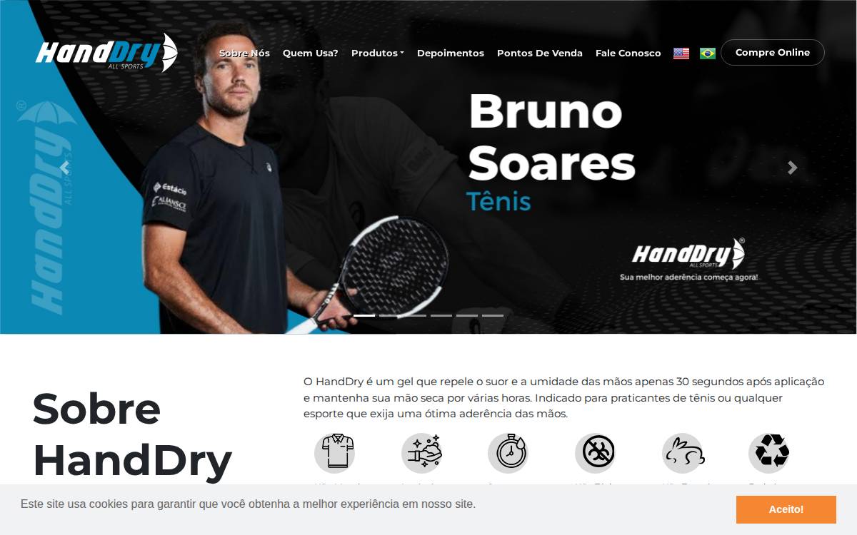 Handdry website preview