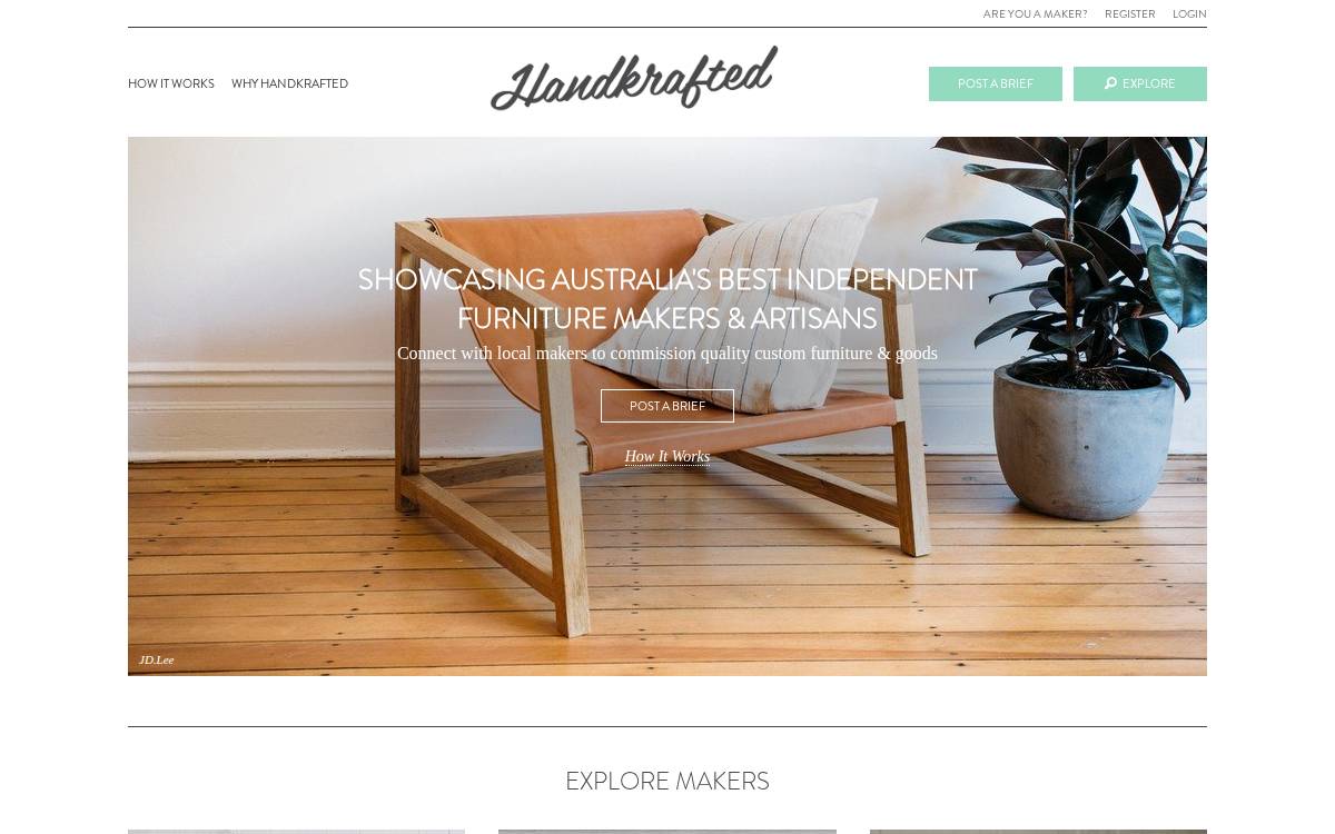 Handkrafted website preview