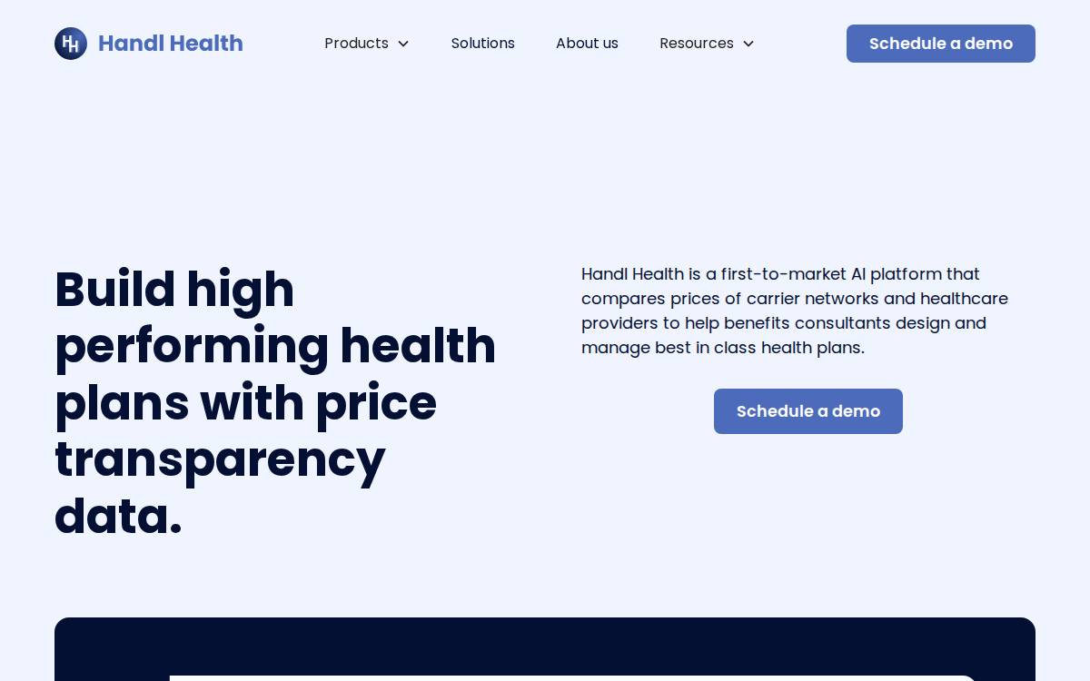 Handl Health website preview