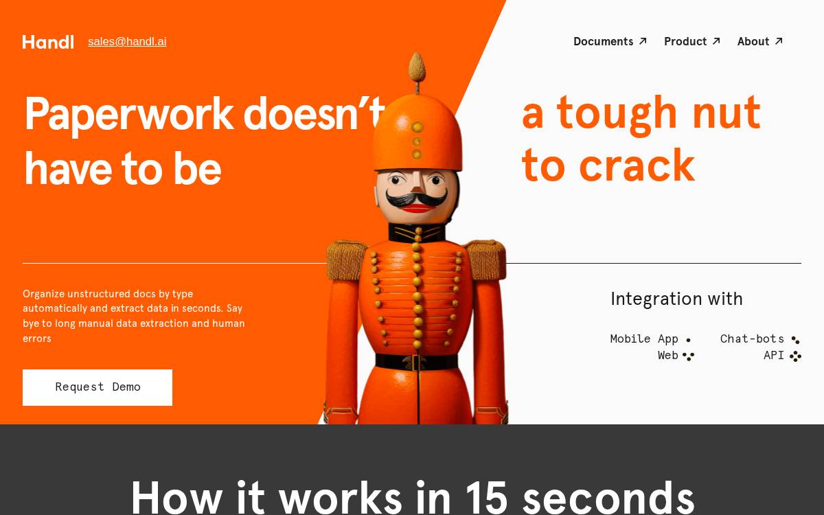 Handl website preview